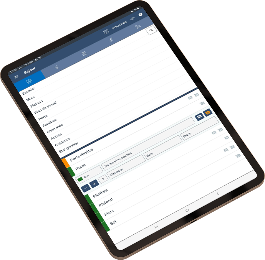 automatisme etat des lieux tablette